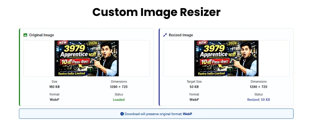 Custom Image Resizer