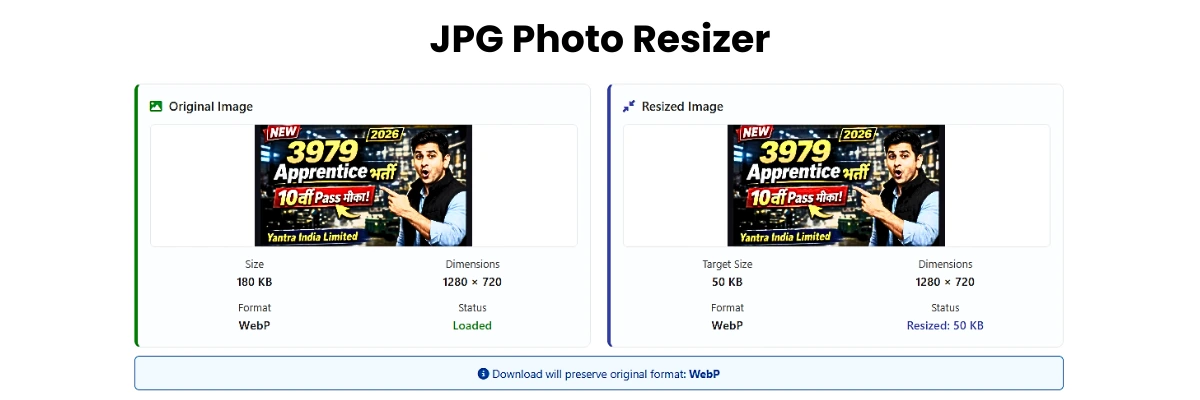 JPG Photo Resizer
